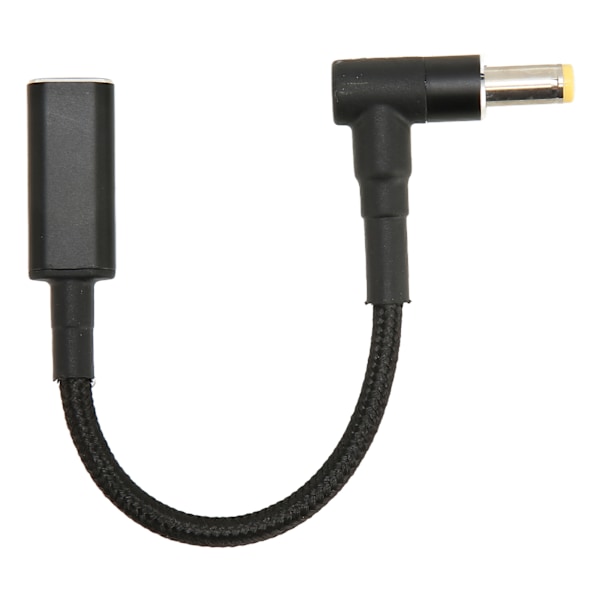 USB C til DC 5.5x2.5mm adapter nylonstrikket 100W dobbeltchip sikker USB C hun til han adapter til bærbar computer