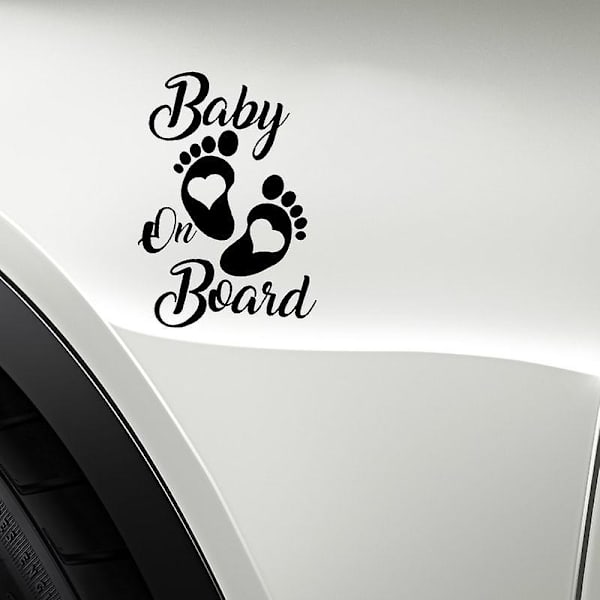 Svart Baby Car Window Vinyl Dekal Klistermärke - 12.2*17.5cm