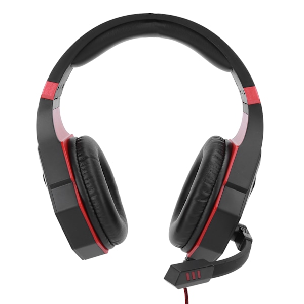 Headset til gaming med hovedmontering, enkelt 3,5 mm-interface med mikrofon og stereosurround