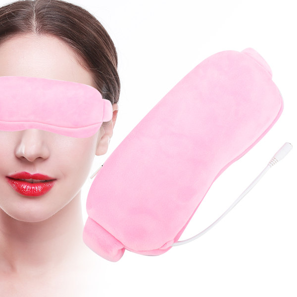 USB Hot Cold Compress Steam Eye Mask Avtakbar Justerbar Elektrisk Varme Øyelapp Rosa