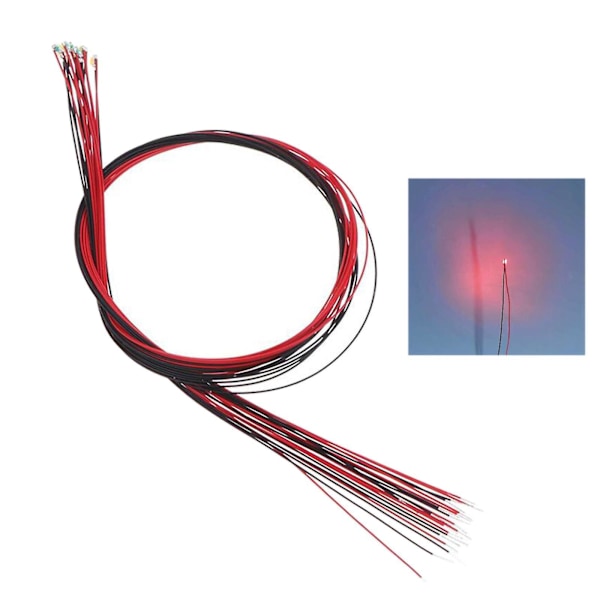 10/Set Tåg LED Ljus Fairy Garden Gräsmatta 3V Lampstol Rött Ljus