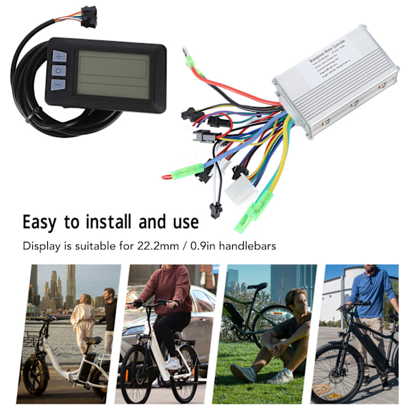 48V 60V 350W Controller Vandtæt Elektrisk Cykel Controller Kit med Display til DIY Elektrisk Cykel Konverteringssæt