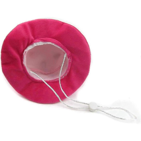 Söpö koiran syntymäpäivähattu, värikkäät kynttilät, juhlahattu kakulla, lemmikin hattu (pinkki)