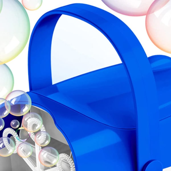 Automatisk bubbelmaskin 3 hastighetsnivå 6C batterier bubbelblåsare maskin för bröllop blå