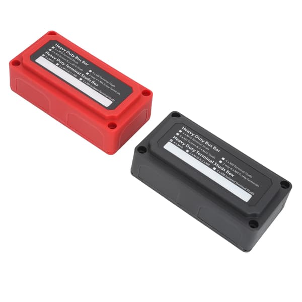 1 par samleskinneboks 200A 4 X M10 3/8in pinner samleskinneterminalblokk for biler bobiler lastebiler yachter DC12 til 48V