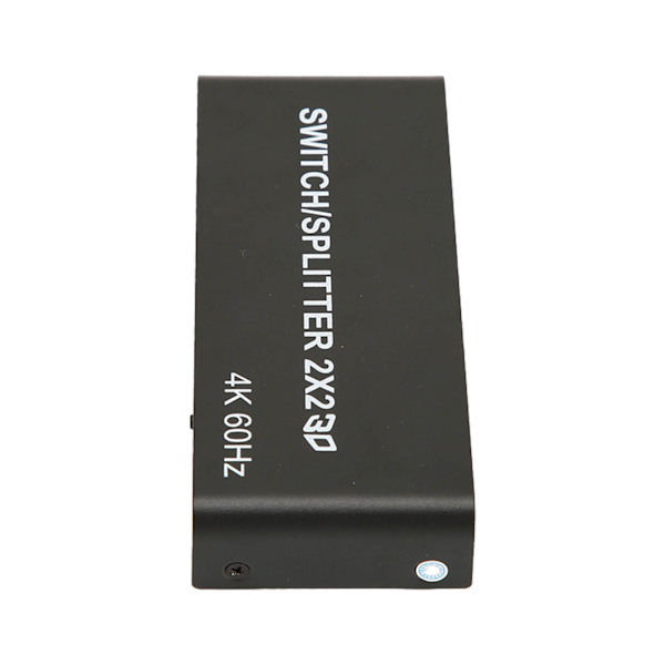 HD Multimedia Interface Switcher 2 ind 2 ud 4K HD Multimedia Interface Splitter til PC Projektor TV 100‑240V UK Stik