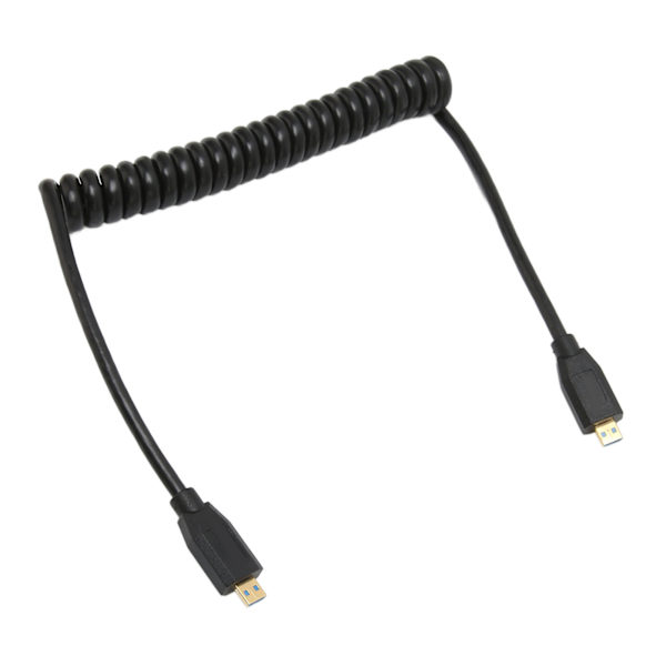 Micro HD Multimedia Interface Kabel Han til Han 8K 60Hz Spiralkabel til HDTV Digitalkamera Tablet