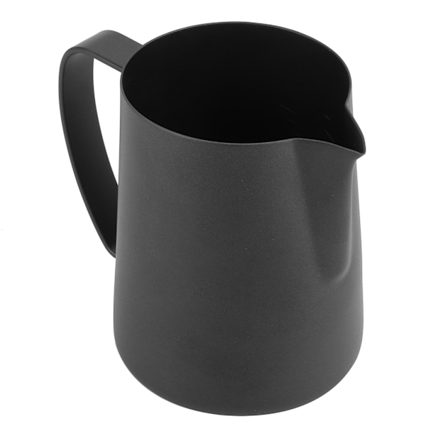 Kaffe Latte Kopp Svart Matt 304 Rustfritt Stål Melkeskumming Kopp Kaffe Kunst Tilbehør Svanemønster 600ml