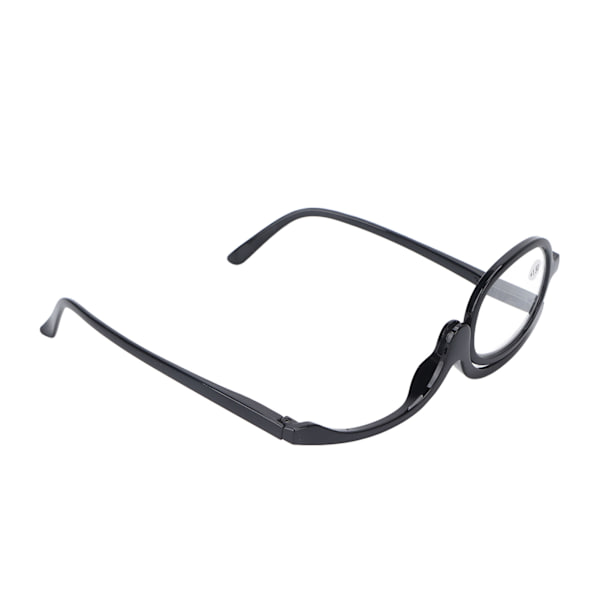 Forstørrelsesglas Makeup-briller Eye Flip Down-linse Moderigtigt makeup Enkeltsidede briller Sort(+1,50)