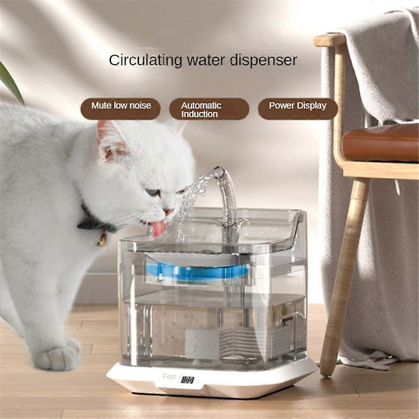 3L Smart Vattenautomat för Katter Automatisk Sensor Hund Vattenfontän