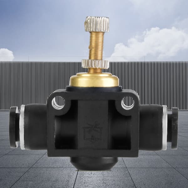 4/6/8 mm Rør Luftstrømkontroller T-formet Rør Pneumatisk Monteringsregulatorventil (4 mm)