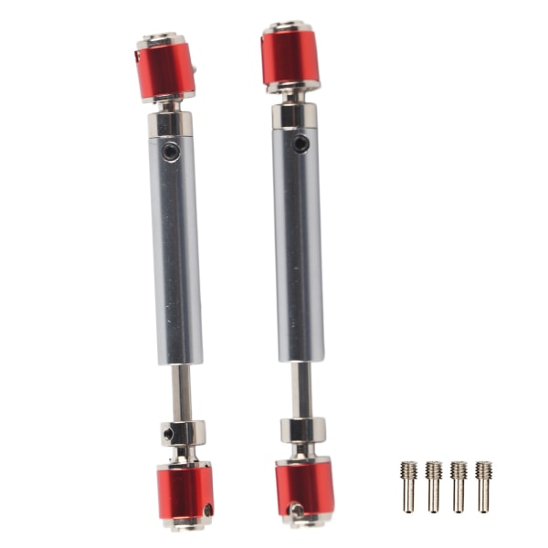 2 stk. metalltransmisjonsdrivaksel passer til Axial SCX10 D90 1/10 RC Crawler Mini Bildeler