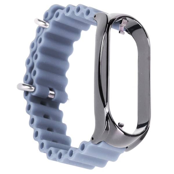 Mjukt watch med skyddsfodral i rostfritt stål Case Passar för Mi Band 7 Lavendel Lila