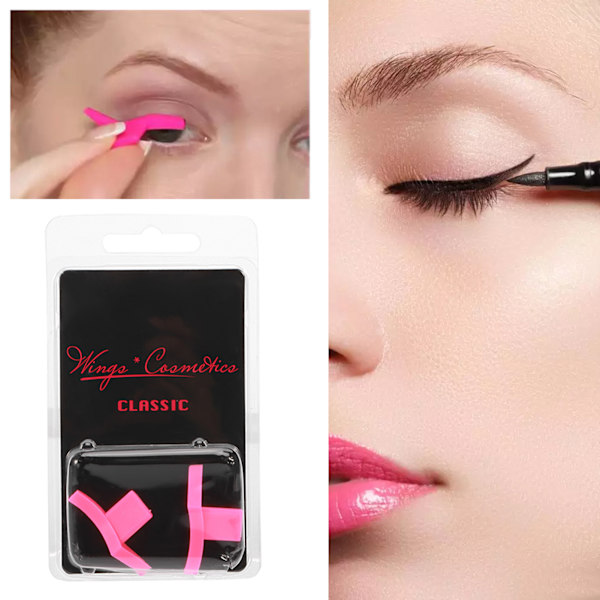 Winged Eyeliner Stempel Klassisk Eyeliner Stencil Seal Vingeøjne skabelon Kosmetisk værktøj Dramatisk