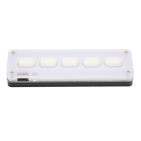 Programmerbart tastatur 5 taster kablet USB trådløs Bluetooth dobbel modus mini silikon dempet DIY programmerbart gaming tastatur hvit