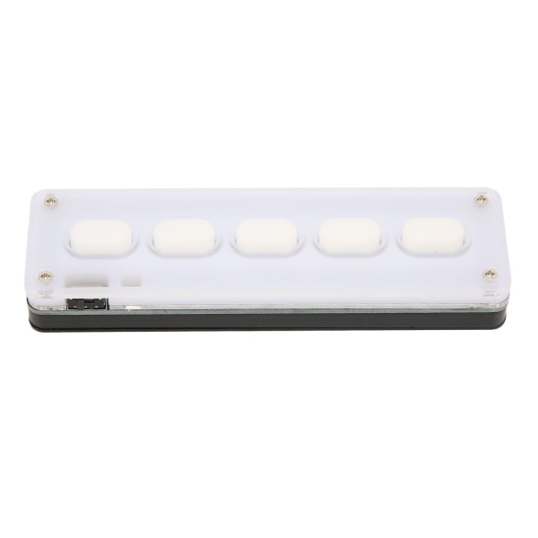 Programmerbart tastatur 5 taster Kablet USB Trådløs Bluetooth Dual Mode Mini Silikon Mute DIY Programmerbart Gaming Keyboard Hvit
