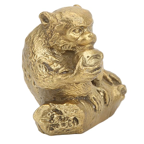 Messing ape-statue Levende bilde Høy hardhet Liten størrelse apefigurer for hjemmedekorasjon Samling Display Gaver
