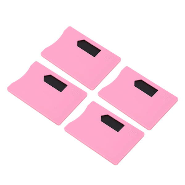 10 STK RFID-blockerande korthållare Stöldskydd Ultratunt RFID-identitetskortskydd för män Kvinnor Rosa