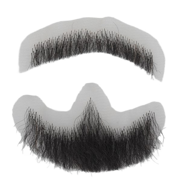 Fake Face Beard Simulert Black Fake Moustache med limfjerner for underholdning Drama Party Movie Makeup