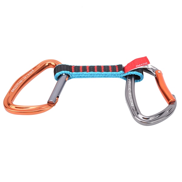 Utomhus klättring skydd Quickdraw Nylon platt bälte karbinhake rak böjd dörr