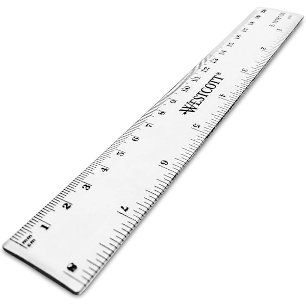 Westcott 6-tommer 150 mm Plast Lineal - Klar