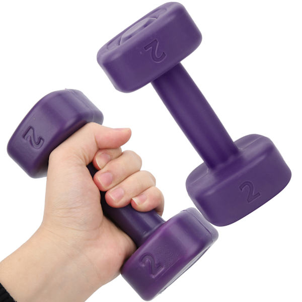 2 kpl 4 lb:n käsipainoa kuntoiluun, painonnostoon, kehonrakennukseen, joogaurheiluun, painonpudotusvälineet, violetti