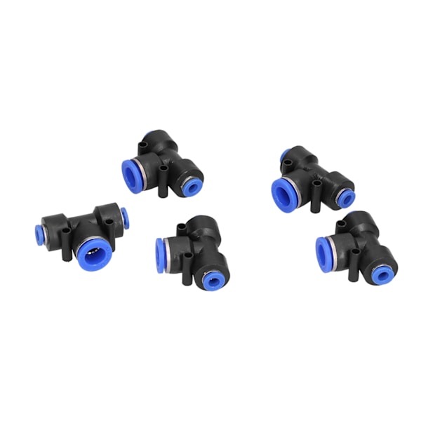 10 stk. pneumatiske konnektorer i plast til luftslange T-rør Push to Connect Tee Union PEG6‑12‑6