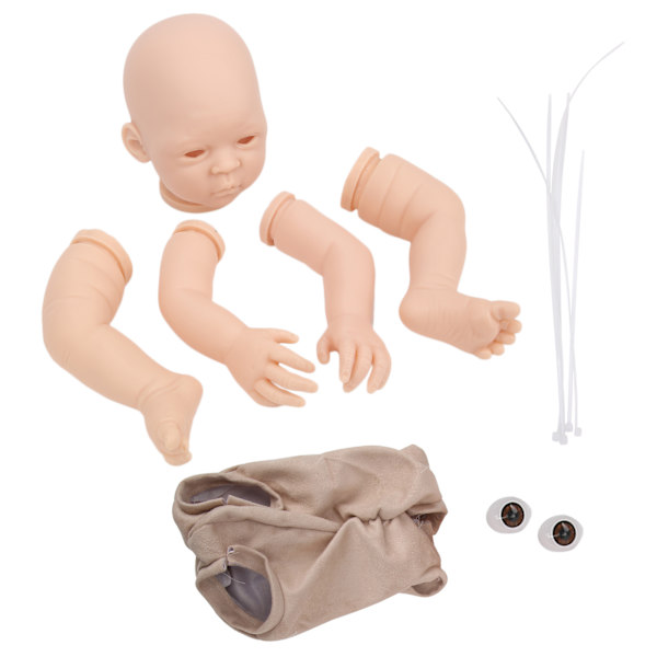 Simulering Omålad Reborn Dockkit Vinyl Oavslutad Babydocka Gjutform Delar Set 18 Tum