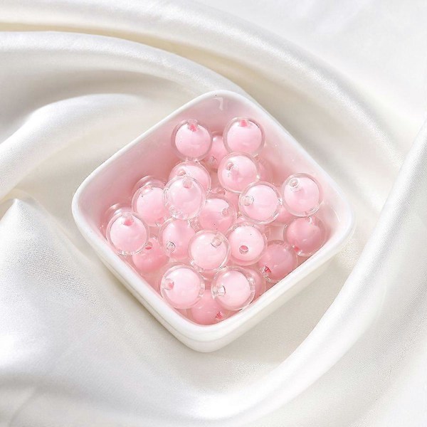 30-50 st Färgglada AB Frostat Klara Akrylkulor för DIY Smyckestillverkning Handgjorda Tillbehör Storlek 8-15mm ABcolorPurple 10mmx50st