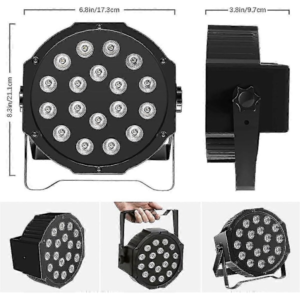 RGB LED Par Lys - 18 LED'er X 16w Scene Par Lys - JRZD