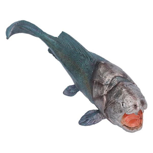 Simuleret falsk fiskemodel kunstig naturtro Jurassic periode Zhengs fiskemodel til børnBlå