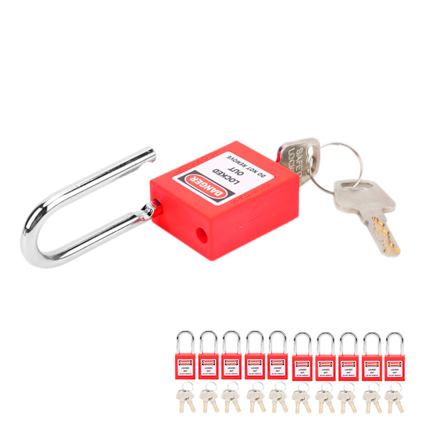 10 set 38 mm lockout-lås Nylon industriteknisk isolering för kemisk power