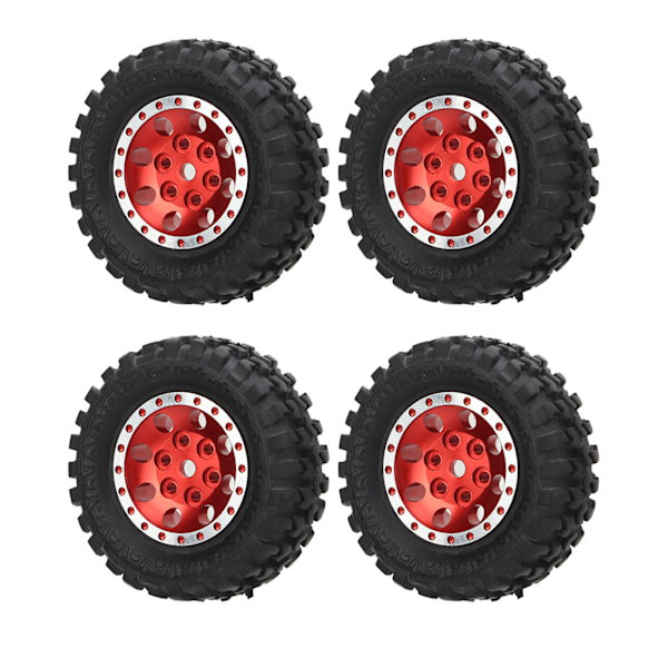 4 st RC-bilhjul 8 hål hjul och däck set för Xiaomi Jimny XMYKC01CM 1/16 fjärrkontrollbilar röd
