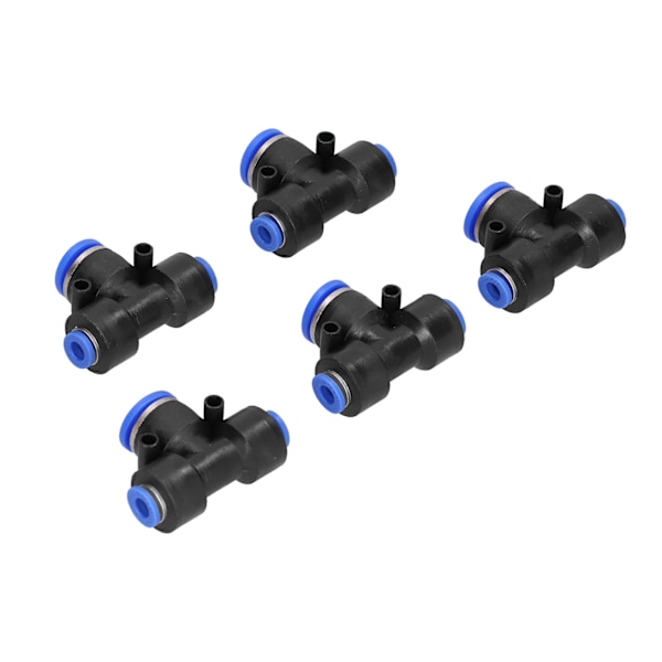 10 stk. pneumatiske konnektorer i plast til luftslange T-rør Push to Connect Tee Union PEG6‑12‑6