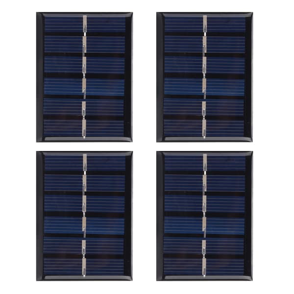 4st 3V 0,3W polykristallin kisel DIY säkerhetssolcellsladdningspanel med kabel 65x48mm