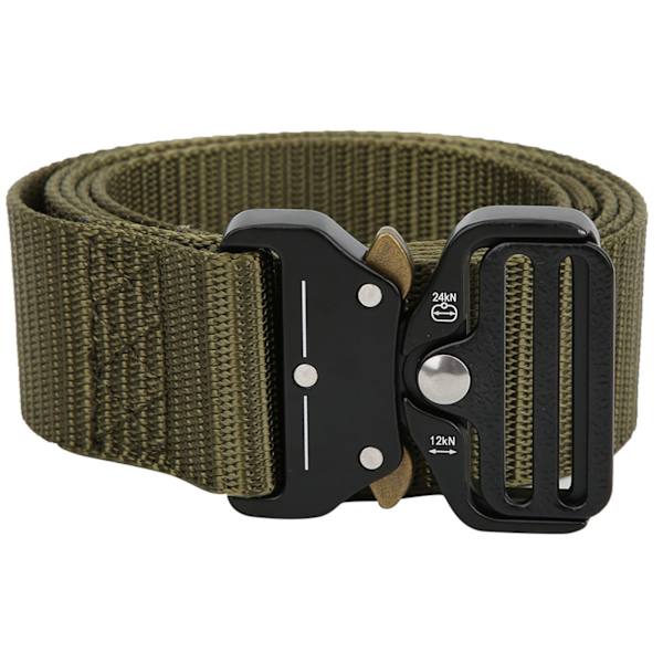 Nylon utendørs multifunksjonsredningsrappellering nedoverbakke militært midjebelte Heavy Duty (armygrønn)