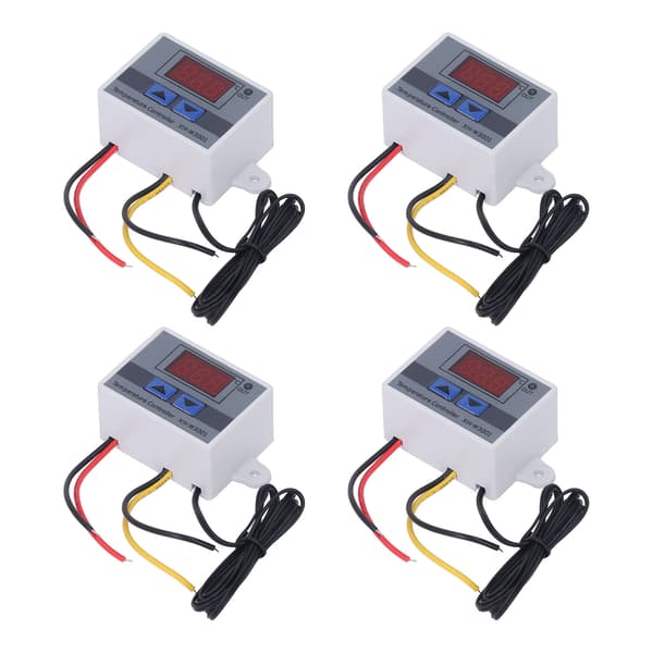 4 stk. Temperaturkontroller Digitalt Display Temp Regulator ‑50℃ til 110℃ 110‑220V 1500W