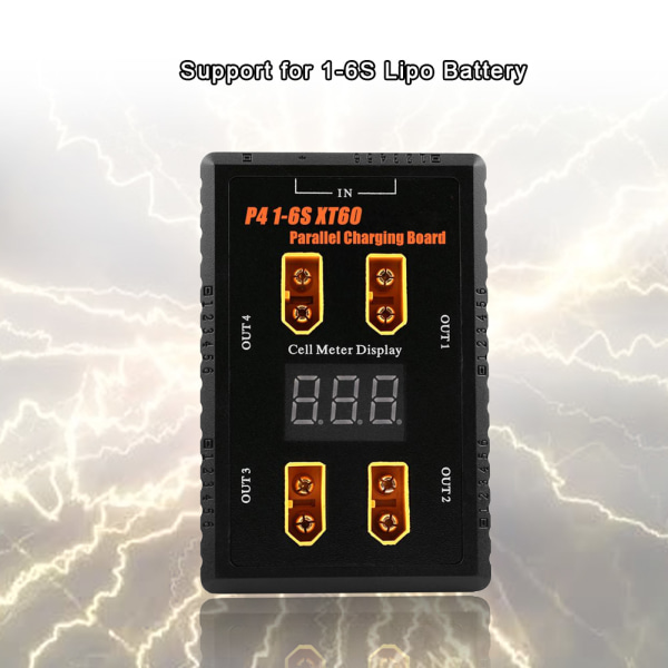 1-6S LiPo-batteri Parallellbalanserad laddningsplatta 40A-ingång XT60-kontakt