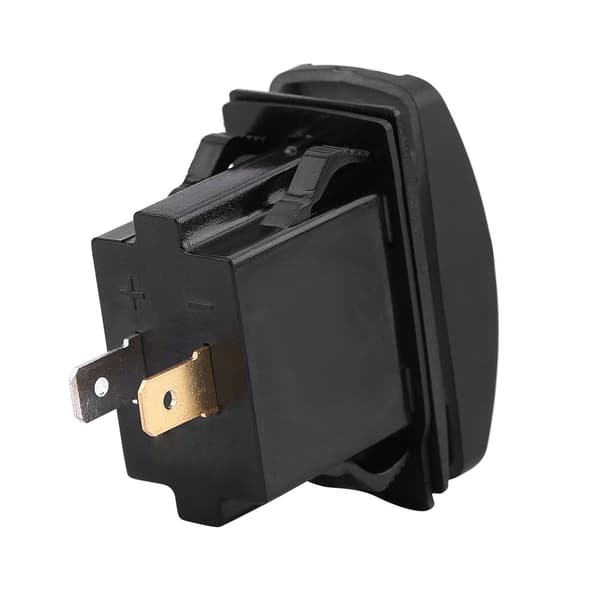 Vanntett 12-24V 3.1A Doble USB-porter Billaderuttak Strømadapter med blå LED