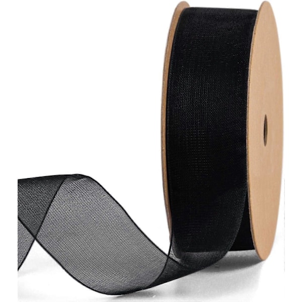 1 tomme Sheer Organza Bånd - 25 Yards til Gaveindpakning, Buketindpakning, Dekoration, Håndværk