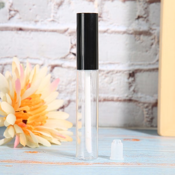 25 st 10 ml transparenta tomma läppglansrör DIY läppbalsamflaska behållare kosmetiska tillbehör