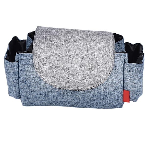 Baby Stroller Organizer Med Kopholdere Multifunktionelle Barnevognstilbehør til MødreBlå