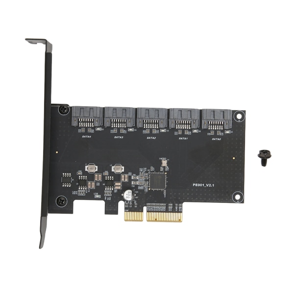 PCIE til 5 SATA udvidelseskort 6 Gbps overførselshastighed Plug and Play 5 port SATA3.0 udvidelseskort til Windows til stationær pc