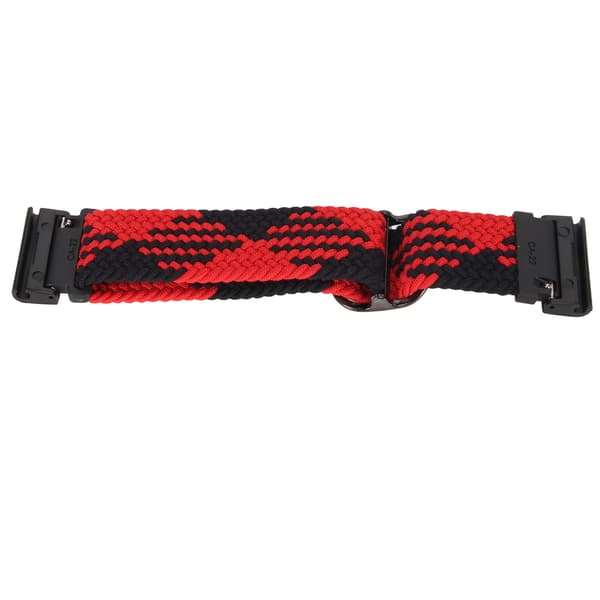 Nylon klockbytesrem Elastisk andningsbar väv Justerbar 26 mm spänne klockarmband för Vertix 2 Röd Svart