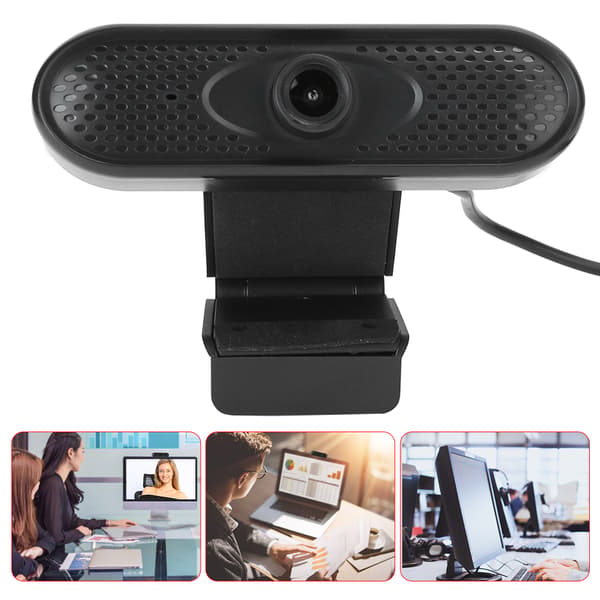 1080P bærbar PC-kamera med mikrofon stasjonær USB-driverfri webkameraer videosamtale