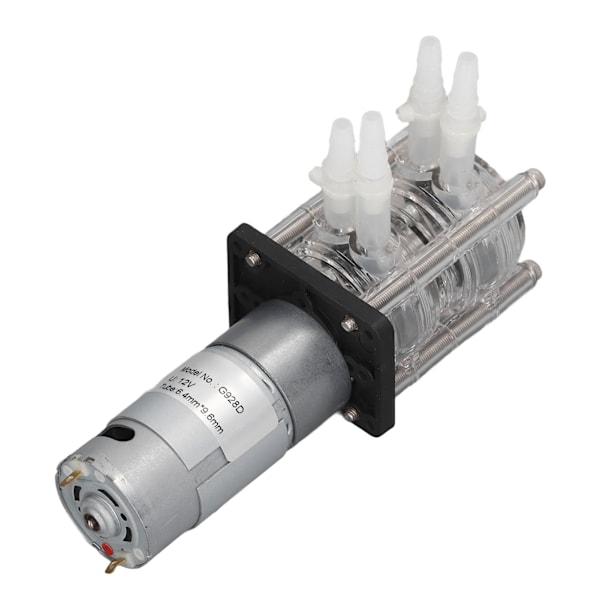 Peristaltisk pump 500 ml/min högt flöde 2 huvuden självsugande vakuumpump för akvarium DC 12V 1000mA