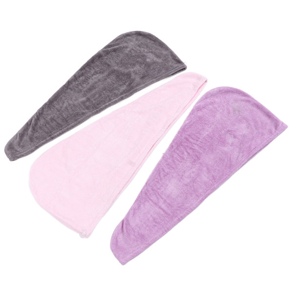 3 st mikrofiberhårhandduk wrap twist hårtorkning handduk tjock solid snabb torkning för träning simning frisör