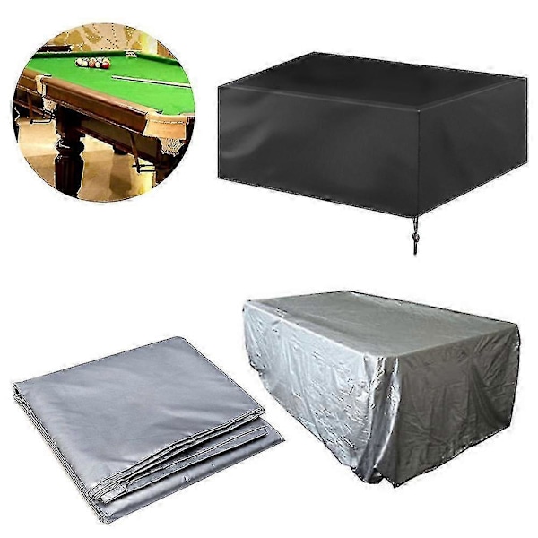 Biljardipöydän pölysuoja 7/8/9 jalkaa, kestävä vedenpitävä biljardi snooker-pöydän suojus pölyltä suojaava - Uusi SZJR 260x135x82cm musta