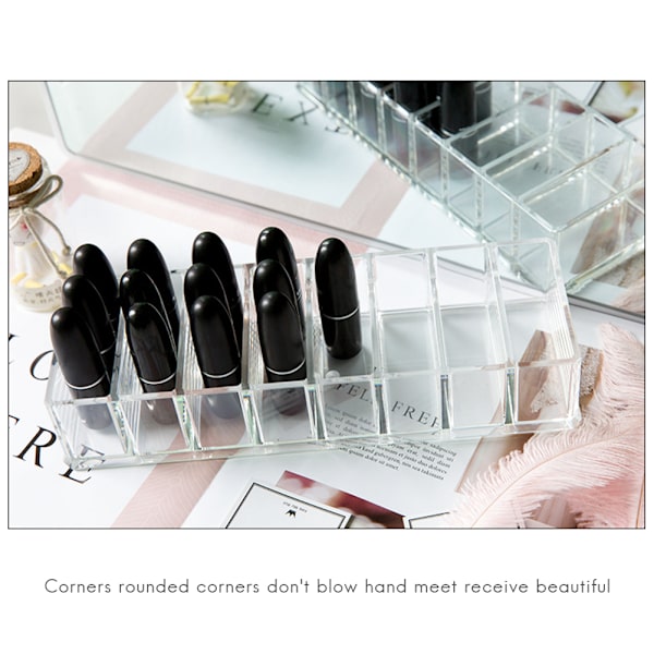 8 Slots Cosmetic Organizer -jauheen säilytyslaatikko Kotitalouksien naisten case Kosmeettisten tuotteiden säilytysastia