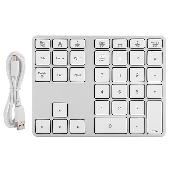 Mini numerisk tastatur til Bluetooth 3.0 aluminiumlegering indbygget litiumbatteri